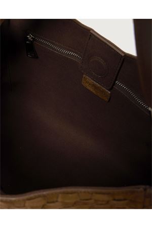 Sveva Peach Woven Medium Suede Shoulder Bag ORCIANI | BT2006PEWCOCOA