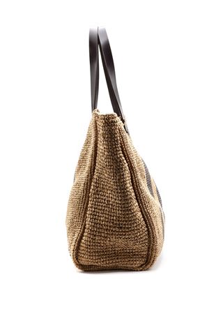 Borsa shopper in fibra intrecciata beige P.A.R.O.S.H. | D050700GIBAG804