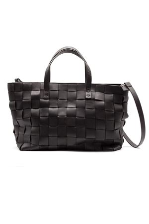 Dark brown leather tote bag P.A.R.O.S.H. | D050701CRIBAG086