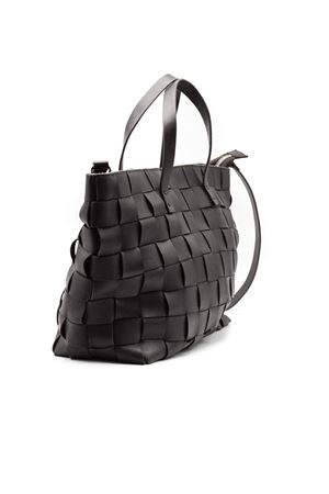 Dark brown leather tote bag P.A.R.O.S.H. | D050701CRIBAG086