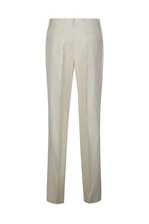 Beige linen natural seam trousers P.A.R.O.S.H. | D232214RAISA26003
