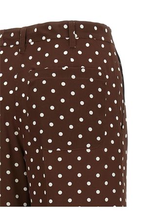 Pantaloni a pois in seta marrone P.A.R.O.S.H. | D232498SBILLO808