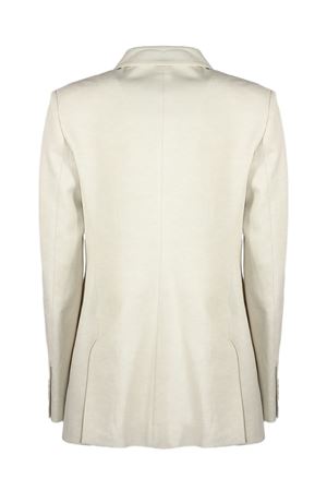 Blazer doppiopetto in misto lino beige chiaro P.A.R.O.S.H. | D420266RAISA26003