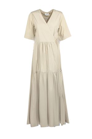 Long dress in sand beige cotton P.A.R.O.S.H. | D722554NINJA26004