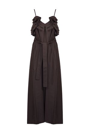 Abito lungo in cotone marrone P.A.R.O.S.H. | D726162CANYOX26008