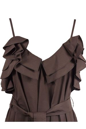 Abito lungo in cotone marrone P.A.R.O.S.H. | D726162CANYOX26008