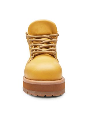 Strada biker boots in yellow leather PDF | DFM45012S0024YELLOW