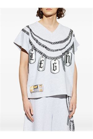 T-shirt in cotone grigio PDF | DFM54042TJ103CHAIN