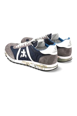 Grey suede and blue nylon Lucy sneakers PREMIATA | LUCY7089