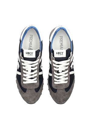 Grey suede and blue nylon Lucy sneakers PREMIATA | LUCY7089