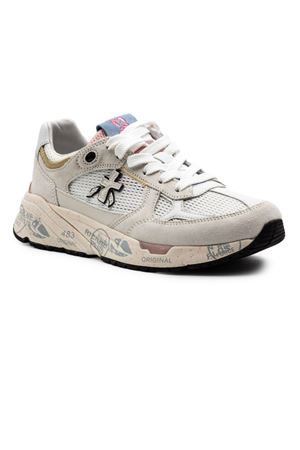 Sneakers Mase in suede grigio e mesh bianco PREMIATA | MASED8206