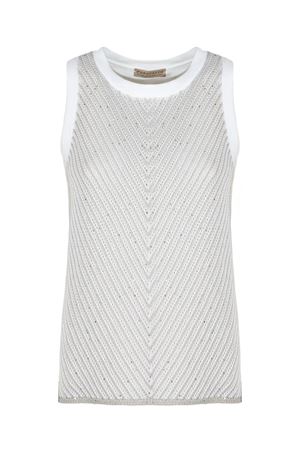 Sleeveless top in diagonal rib knit PUROTATTO | SS260161425041