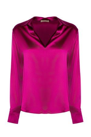 Fuchsia silk-blend shirt PUROTATTO | SS26023161097