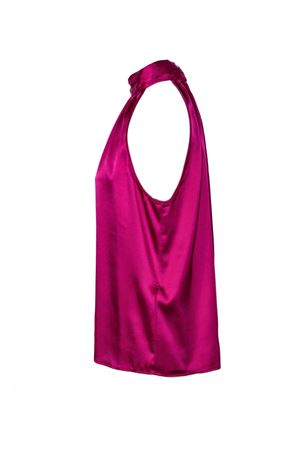 Fuchsia silk-blend top PUROTATTO | SS26023161197