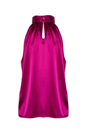 Fuchsia silk-blend top PUROTATTO | SS26023161197