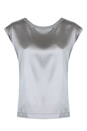 Grey silk blouse PUROTATTO | SS260231618353