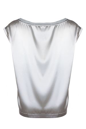 Grey silk blouse PUROTATTO | SS260231618353