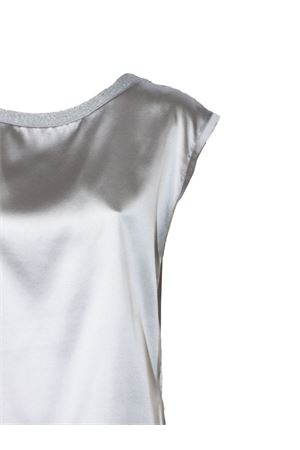 Grey silk blouse PUROTATTO | SS260231618353
