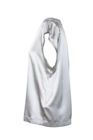 Grey silk blouse PUROTATTO | SS260231618353