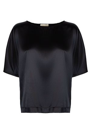 Black silk blouse PUROTATTO | SS260231619155