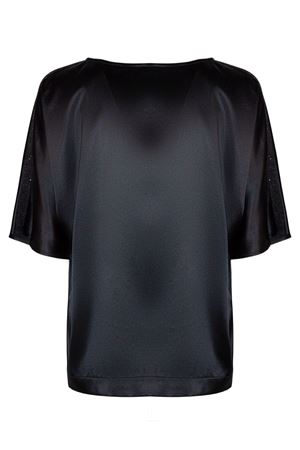 Black silk blouse PUROTATTO | SS260231619155