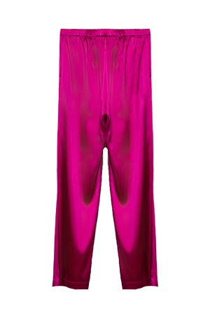 Fuchsia pants silk blend PUROTATTO | SS26023305197