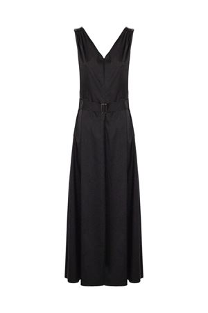 Abito lungo in cotone nero PUROTATTO | SS26029402676