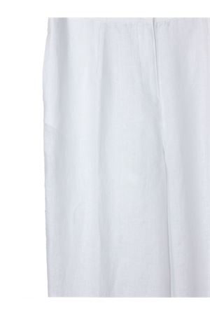 Wide-leg white linen pants PUROTATTO | SS260403175041