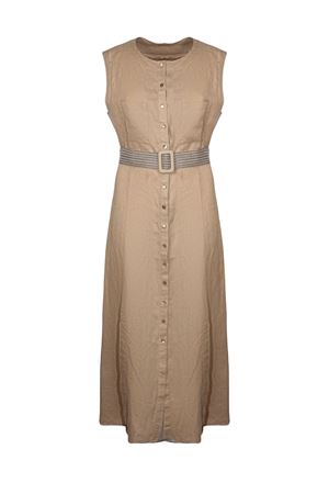 Abito in lino beige PUROTATTO | SS260404135859