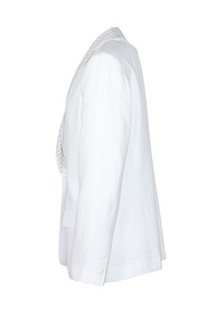 White single-breasted linen blazer PUROTATTO | SS260408112041