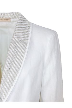White single-breasted linen blazer PUROTATTO | SS260408112041