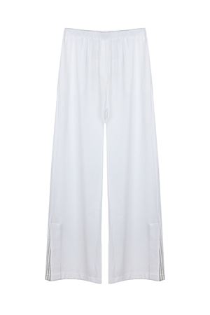 White cotton wide-leg pants PUROTATTO | SS260543002041