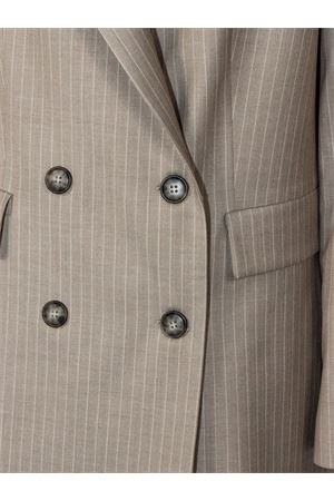 Beige double-breasted blazer PUROTATTO | SS260568020097