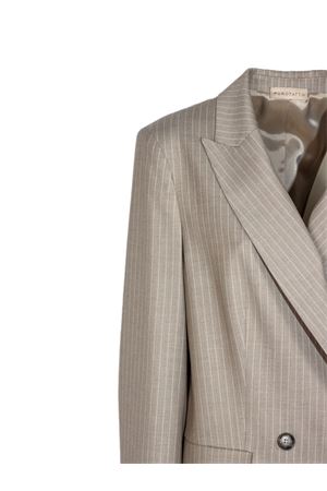 Beige double-breasted blazer PUROTATTO | SS260568020097