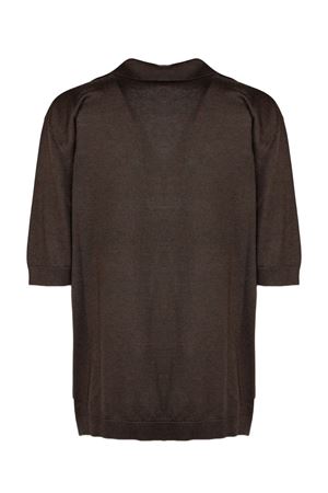 Brown silk-cashmere blend sweater PUROTATTO | SS260702003507