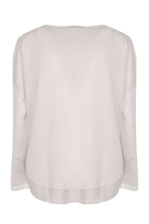 Gray sweater in a silk-cashmere blend PUROTATTO | SS260702008341