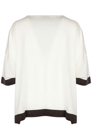 Cream-white silk-cashmere blend sweater PUROTATTO | SS260702010709