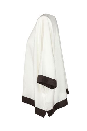 Cream-white silk-cashmere blend sweater PUROTATTO | SS260702010709