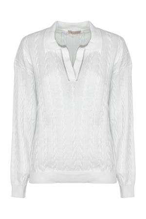 White cotton sweater PUROTATTO | SS260722227567