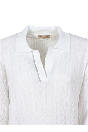 White cotton sweater PUROTATTO | SS260722227567