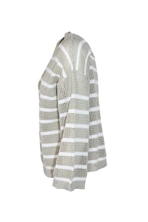 Striped cotton-blend sweater PUROTATTO | SS260732408227