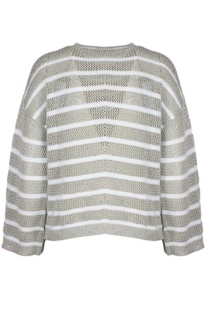 Striped cotton-blend sweater PUROTATTO | SS260732408227