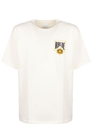 Cream white cotton T-shirt RHUDE | RHSS26TT020126186