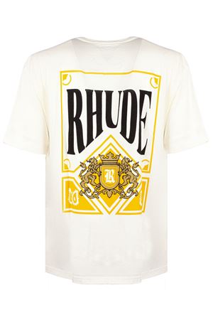 Cream white cotton T-shirt RHUDE | RHSS26TT020126186