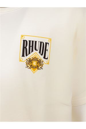 Cream white cotton T-shirt RHUDE | RHSS26TT020126186