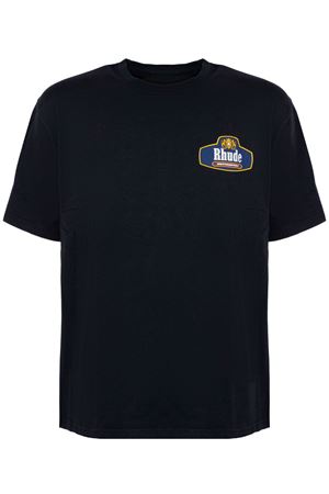 Black cotton T-shirt RHUDE | RHSS26TT040126189