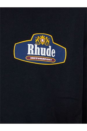 Black cotton T-shirt RHUDE | RHSS26TT040126189
