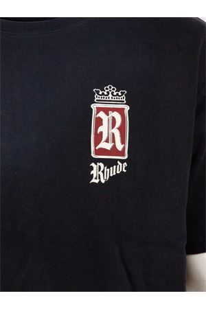 Black cotton T-shirt RHUDE | RHSS26TT070123159