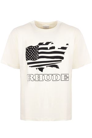 White cotton T-shirt RHUDE | RHSS26TT080123161