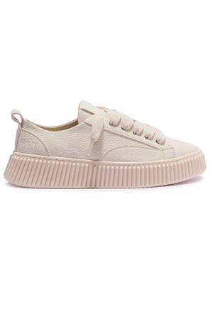 Sneakers Basse In Pelle Beige Martellata RHUN | 2019LEATHERBEIGE